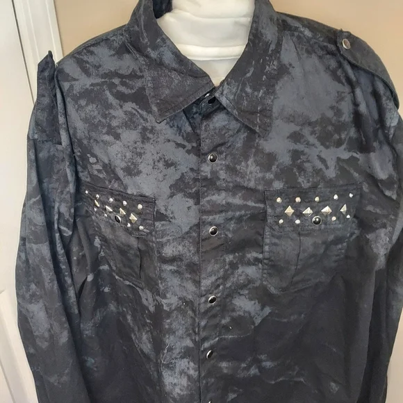 Raw Blue Division Graphic Button Down - Picture 2 of 10